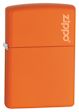 Orange Matte w/ Zippo Logo Zippo Lighter - 231ZL Zippo