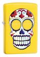 Day Of The Dead Tattoo Skull Zippo Lighter - Lemon Matte - 24894 Zippo