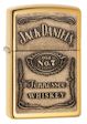 Jack Daniel’s Label Zippo Lighter - High Polish Brass - 254BJD428 Zippo
