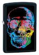 Skull Zippo Lighter - Black Matte - 28042 Zippo