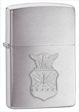 Air Force Crest Zippo Lighter - Brushed Chrome - 280AFC Zippo