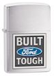 Built Ford Tough Zippo Lighter - Brushed Chrome - 28259 Zippo