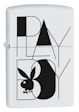 Playboy Black Logo Zippo Lighter - White Matte - 28268 Zippo