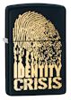 Identity Crisis Zippo Lighter - Black Matte - 28295 Zippo