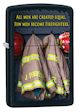 Firemen Coats Zippo Lighter - Black Matte - 28316 Zippo
