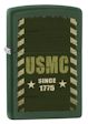 USMC Since 1775 Zippo Lighter - Green Matte - 28337 Zippo