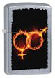 Male & Female Flame Zippo Lighter - Street Chrome - 28446 Zippo