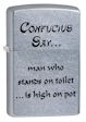 Confucius Toilet Zippo Lighter - Street Chrome - 28459 Zippo