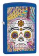 Mardi Gras Skull Zippo Lighter - Royal Matte - 28470 Zippo