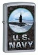 U.S. Navy Sub Zippo Lighter - Street Chrome - 28579 Zippo