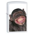 Monkey Smile Zippo Lighter - White Matte - 28661 Zippo