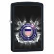 United States Coast Guard Seal Zippo Lighter - Black Matte - 28745 Zippo