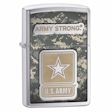 U.S. Army Strong Zippo Lighter - Brushed Chrome - 28754 Zippo