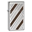 Slim Armor Diagonal Rope Zippo Lighter - High Polish Chrome - 28810 Zippo