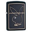 Playboy Emblem with Crystal Eye Zippo Lighter - Black Matte - 28816 Zippo