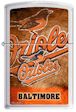 Custom MLB Baltimore Orioles Zippo Lighter - Brushed Chrome - 814376 Zippo