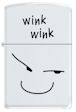 Wink Wink Zippo Lighter - White Matte - 814681 Zippo
