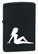 Custom Mud Flap Girl Zippo Lighter - Black Matte - 833749 Zippo