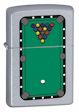 Custom Pool Table Rack Balls Zippo Lighter - Satin Chrome - 834945 Zippo