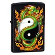 Custom Yin Yang Dragon Zippo Lighter - Black Matte - ZCI001894 Zippo