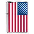 Custom Flag Of The United States Zippo Lighter - HP Chrome - ZCI007959 Zippo