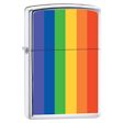 Custom Rainbow Flag Zippo Lighter - Brushed Chrome - ZMP265789 Zippo